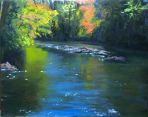 Fall Beginning on the Davidson River, NC